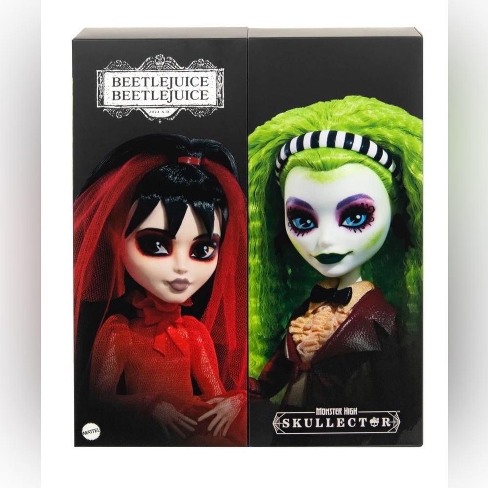 Nwt Monster High Skullector Beetlejuice 2-pack dolls in weeding outfits​